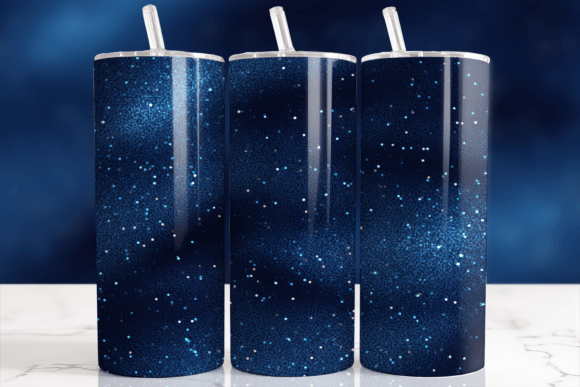 Download Deep Galaxy Blue Glitter Tumbler Wrap - Glitter Collection