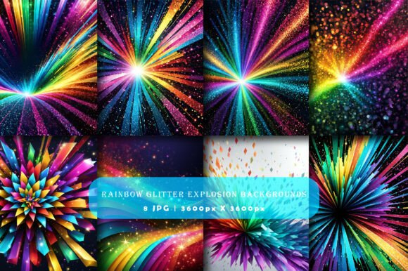 Download Rainbow Glitter Explosion Backgrounds - Glitter Collection