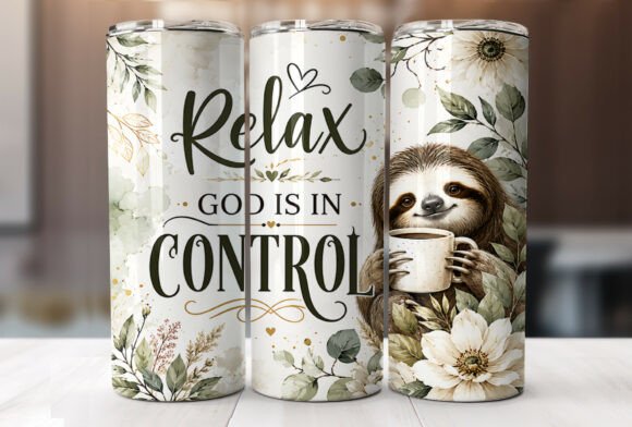 Download Christian Sloth Coffee 20oz Tumbler Wrap - Christia Collection