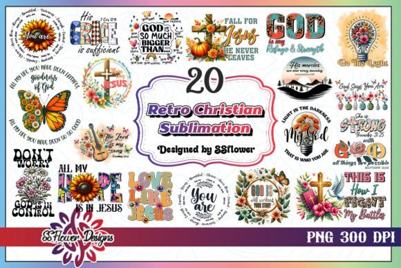 Download Retro Christian Sublimation Bundle - Christia Collection