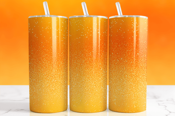 Download Orange Ombre Glitter Tumbler Wrap - Glitter Collection