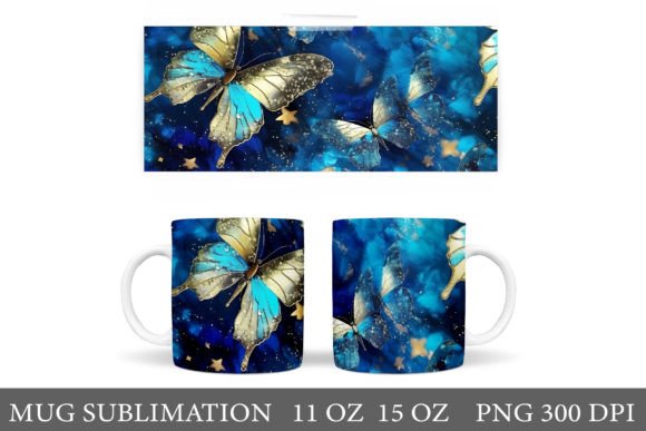 Download Butterflies Glitter Mug Sublimation - Glitter Collection