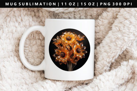 Download 3D Sunflower Mug Sublimation PNG Design - Sunflower mug sublimation png Collection