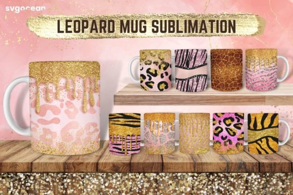 Download Leopard Glitter Mug Sublimation - Glitter Collection