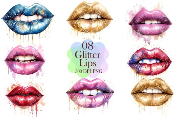 Download Glitter Lips Clipart - Glitter Collection