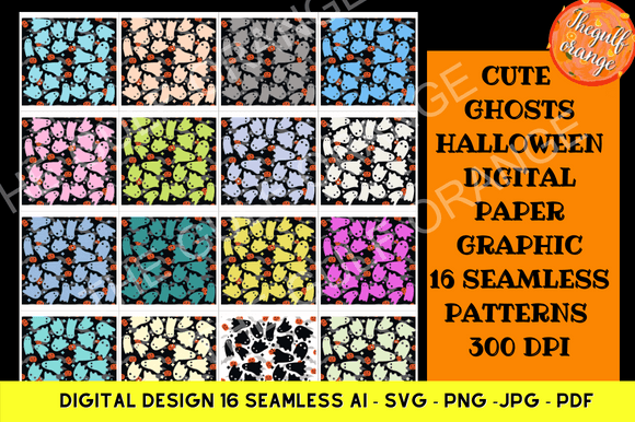 Download Cute Ghosts Halloween Digital Graphic - Digital graphic Collection