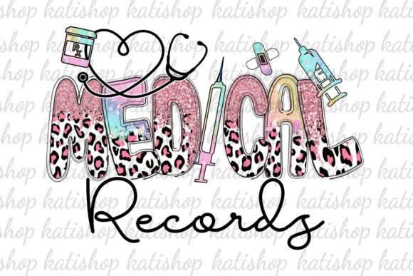 Download Medical Records Pink Glitter Sublimation - Glitter Collection