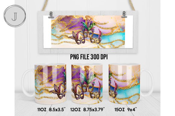 Download Mardi Gras Mask Glitter Mug Sublimation - Glitter Collection