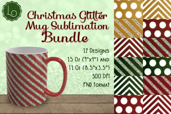 Download Christmas Glitter Mug Sublimation Bundle - Glitter Collection