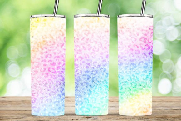 Download Pastel Rainbow Bright Glitter Tumbler - Glitter Collection