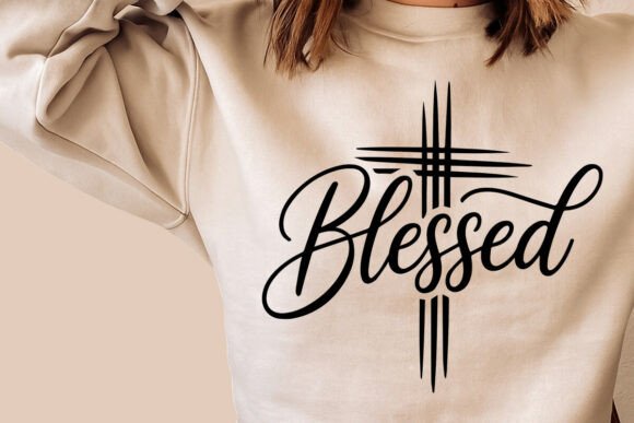 Download Blessed SVG, Christian Apparel Religious - Christia Collection