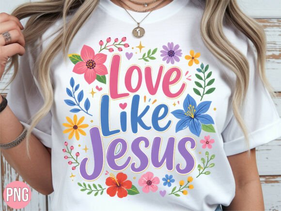 Download Love Like Jesus Floral Christian PNG - Christia Collection