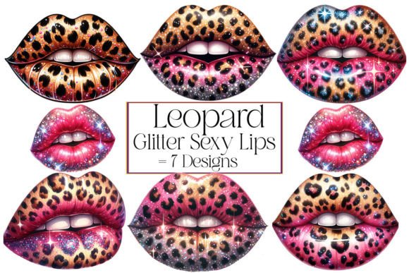 Download Leopard Glitter Sexy Lips Sublimation - Glitter Collection