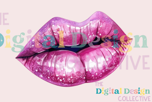 Download Glitter Lips Clipart Sublimation Png - Glitter Collection