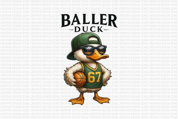 Download Cool Basketball Duck Art - Basketball Collection