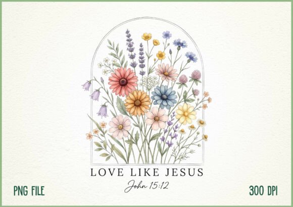 Download Love Like Jesus Christian Wildflower PNG - Christia Collection