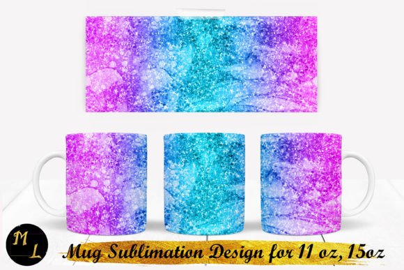 Download Glitter Mug Sublimation, Mug Wrap Design - Glitter Collection
