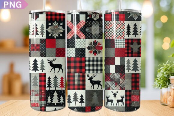 Download Buffalo Plaid Deer Glitter Tumbler Wrap - Glitter Collection