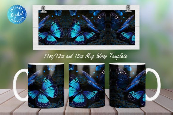 Download Butterflies Glitter Mug Sublimation - Glitter Collection