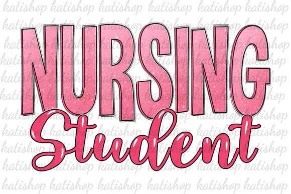 Download Pink Nursing Student Glitter Sublimation - Glitter Collection