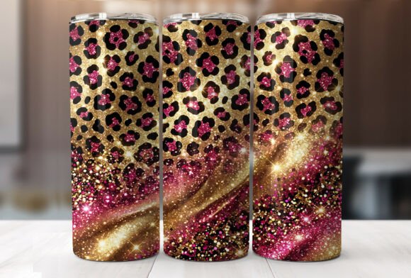 Download Hot Pink Leopard Glitter Tumbler Wrap - Glitter Collection
