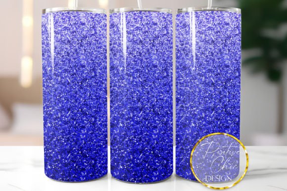 Download Dark Blue Glitter Tumbler Wrap Ombre PNG - Glitter Collection
