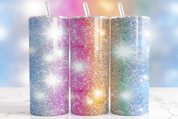 Download Rainbow Sparkle Glitter Tumbler Wrap - Glitter Collection
