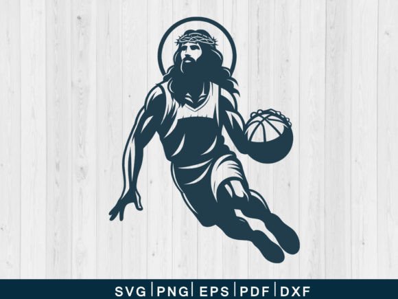 Download Jesus Playing Basketball Svg Funny Gift - Basketball Collection